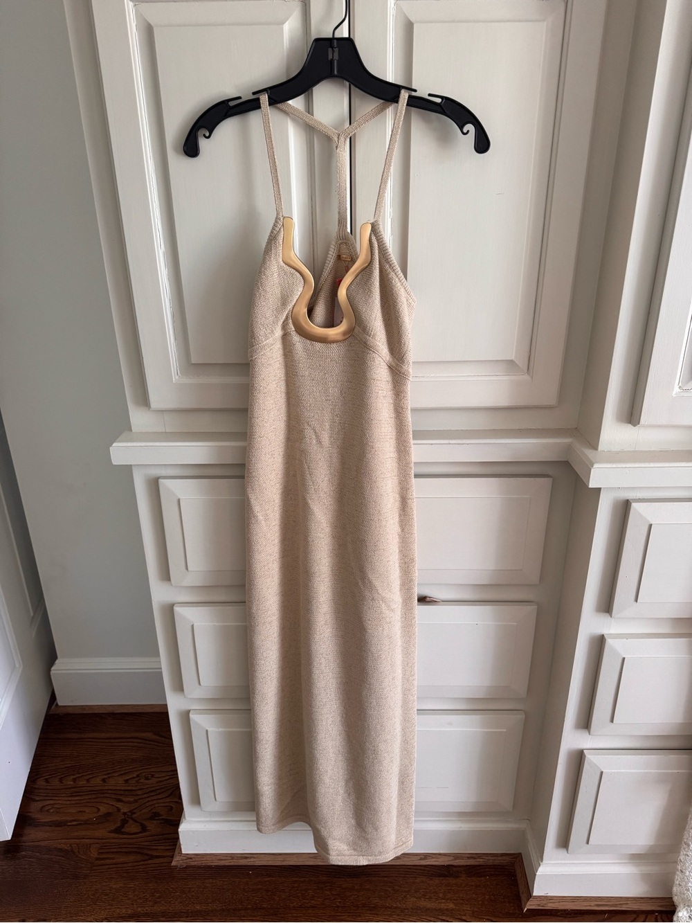 cult gaia Beige Knit Dress with Gold Accents - Picture 4 of 11
